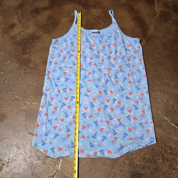 Walt Disney World Mickey Fantasia Nightgown Sleepwear Blue 100% Cotton XL - Picture 4 of 7
